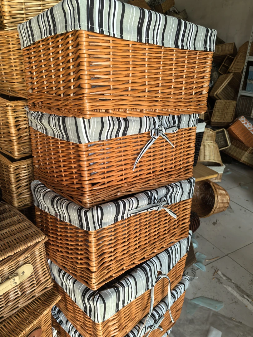 柳编收纳筐方框杂物筐