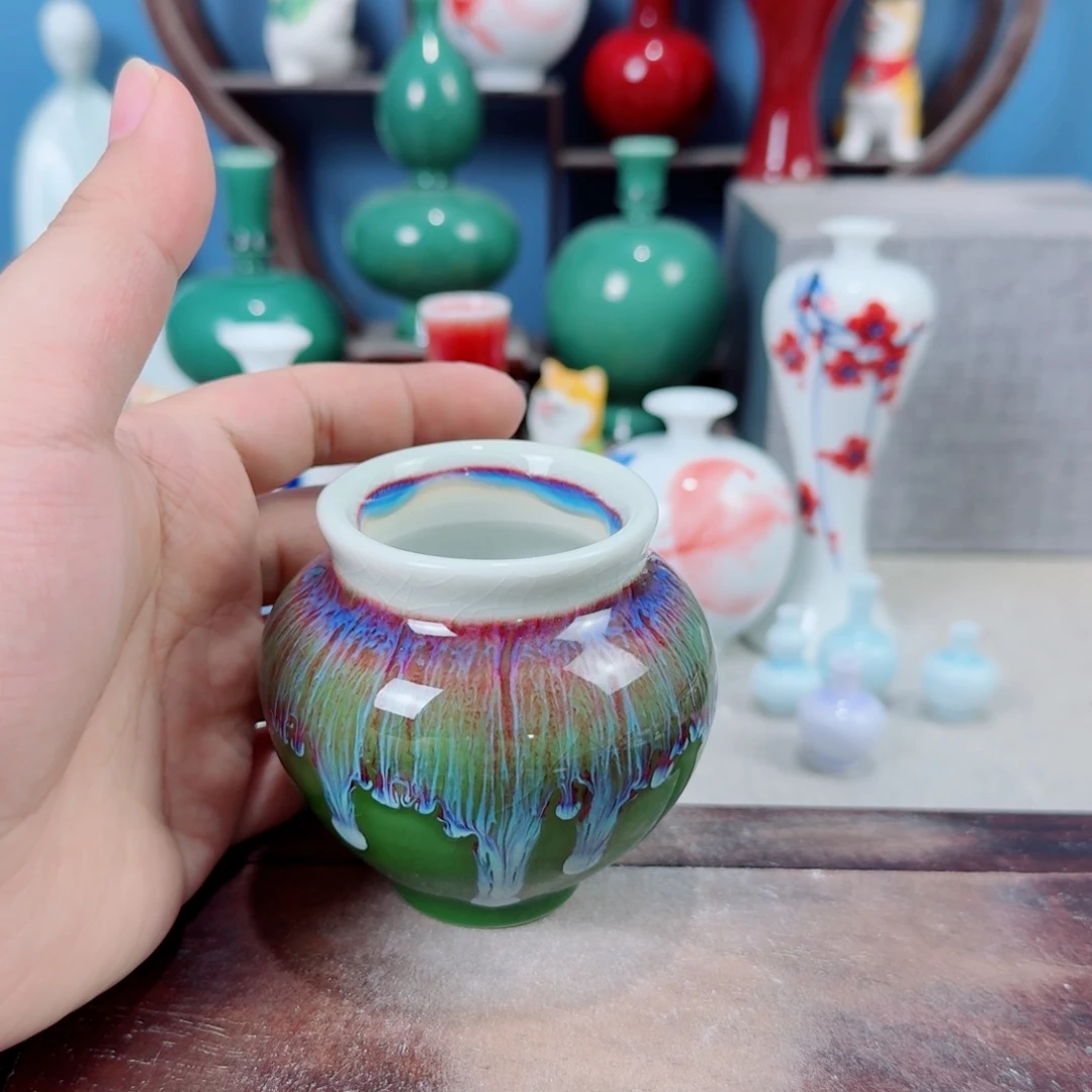 陶瓷手工小花器摆件