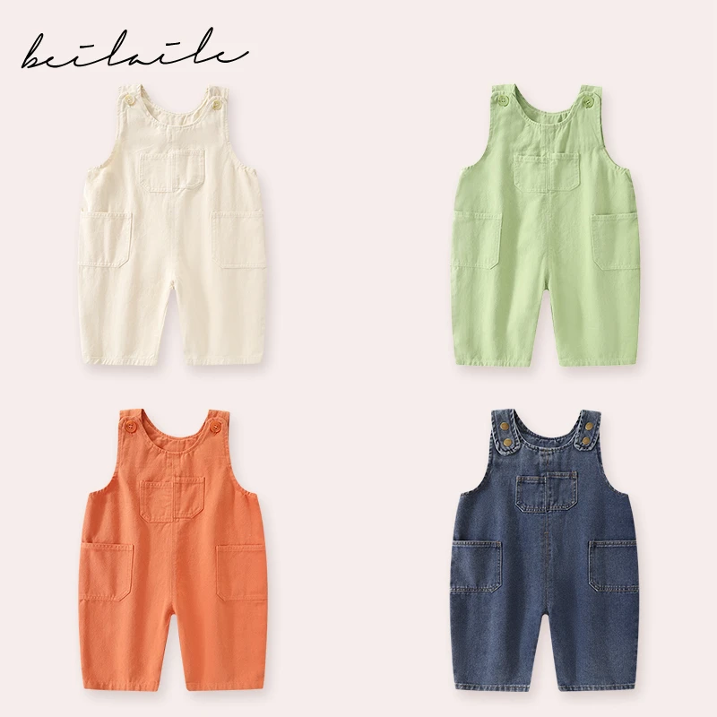 【软软口袋背带裤 小乐妈咪】婴儿背带裤春秋装春季儿童宝宝衣服C21