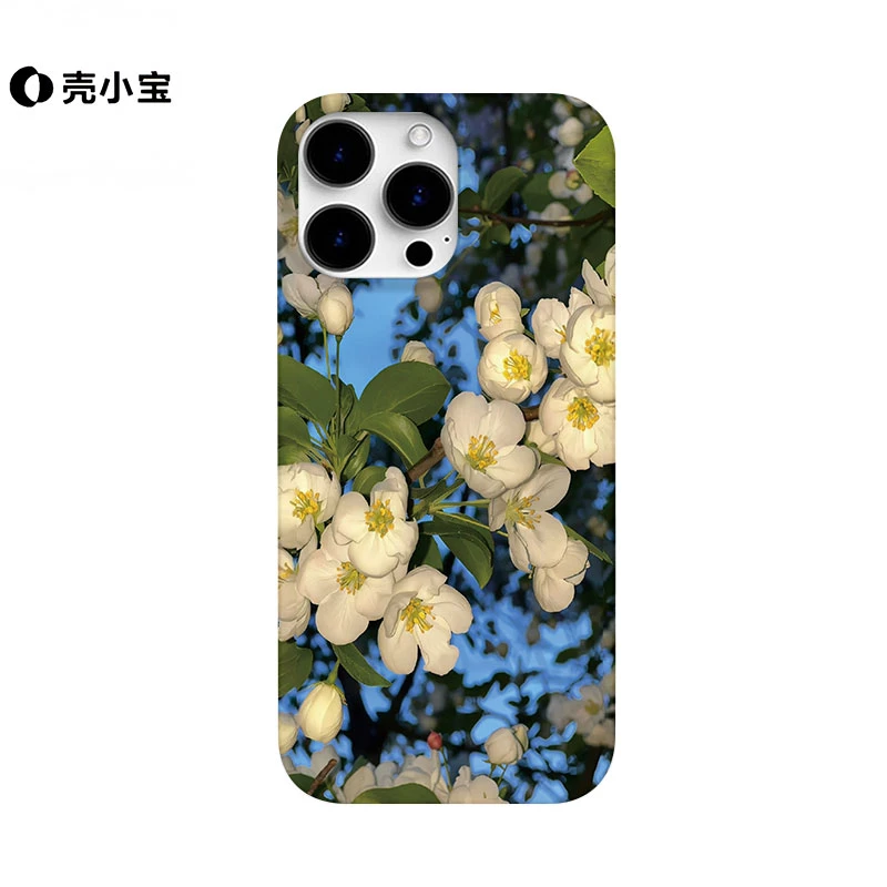 茉莉花朵适用苹果17promax手机壳iphone16pro创意15/14/13小米15p