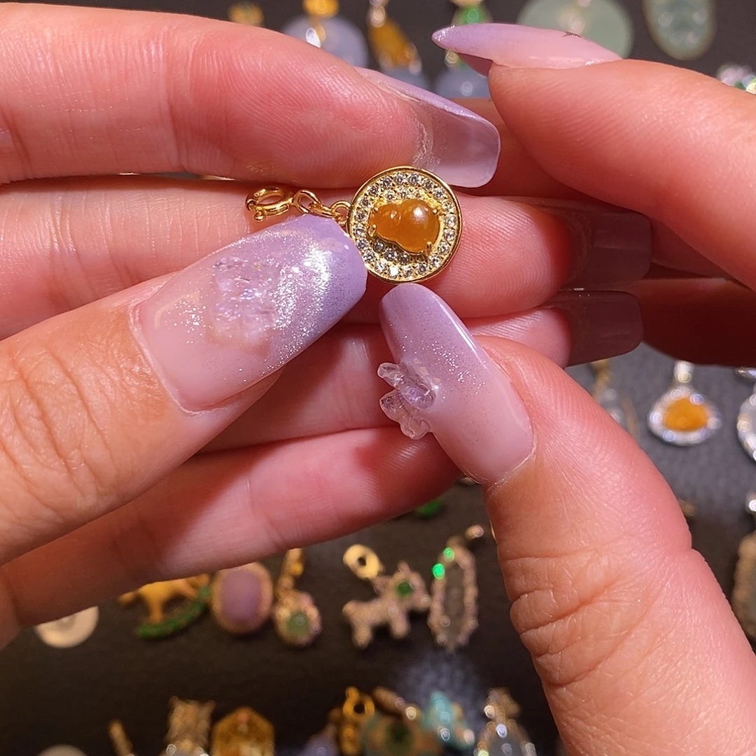 翡翠银S925镶嵌颈饰