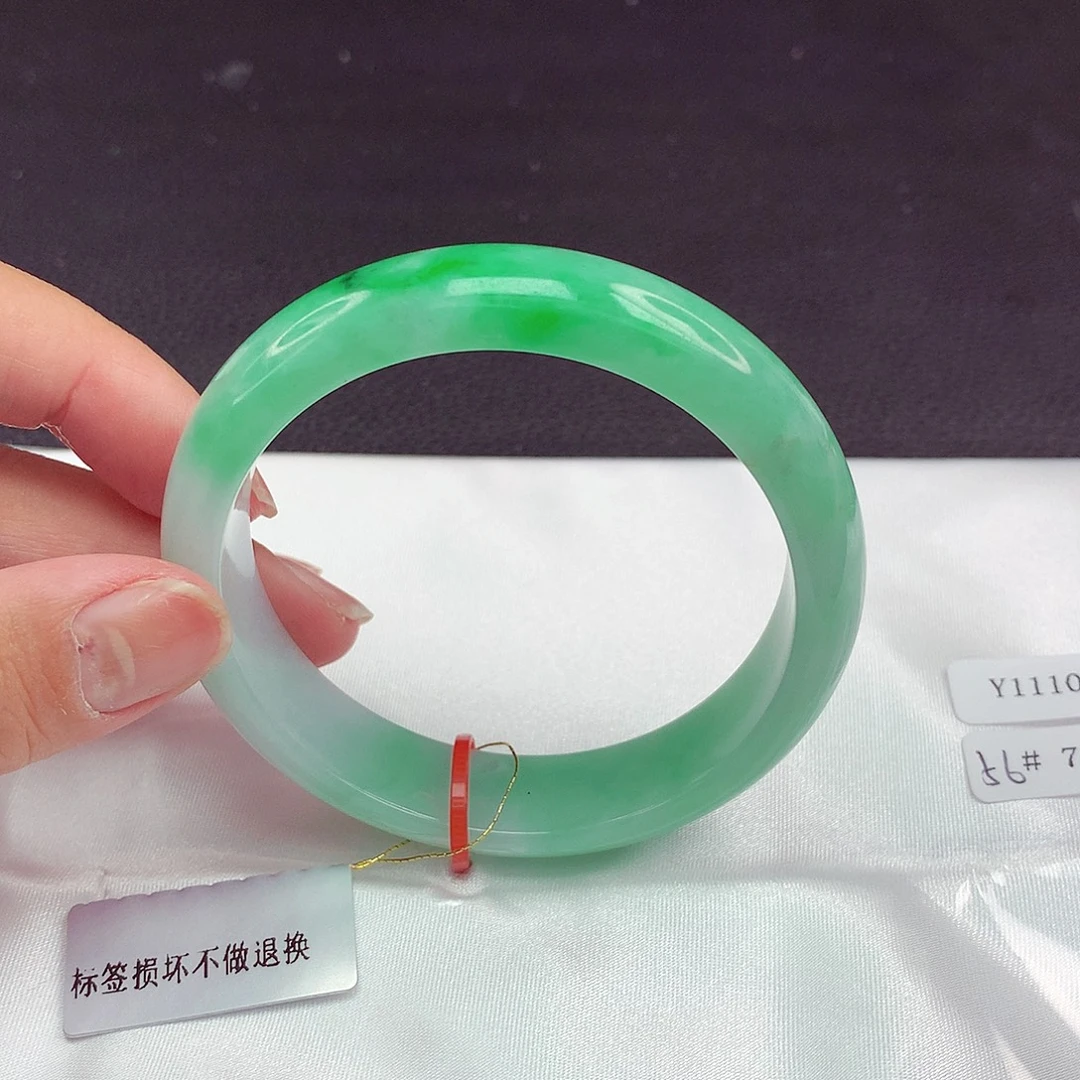 翡翠未镶嵌手镯56圈028
