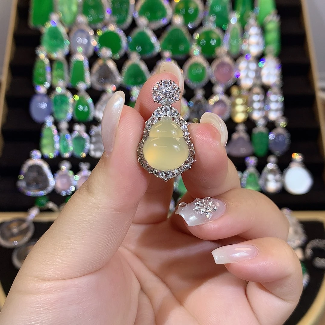 玛瑙/玉髓银S925镶嵌颈饰