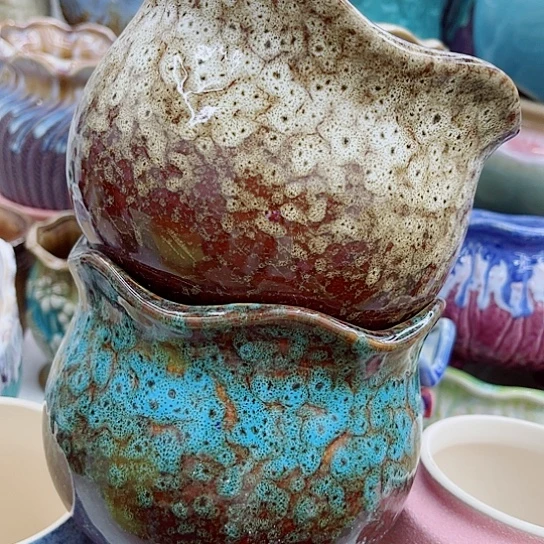 多肉绿植陶瓷花盆9.9包邮，有空