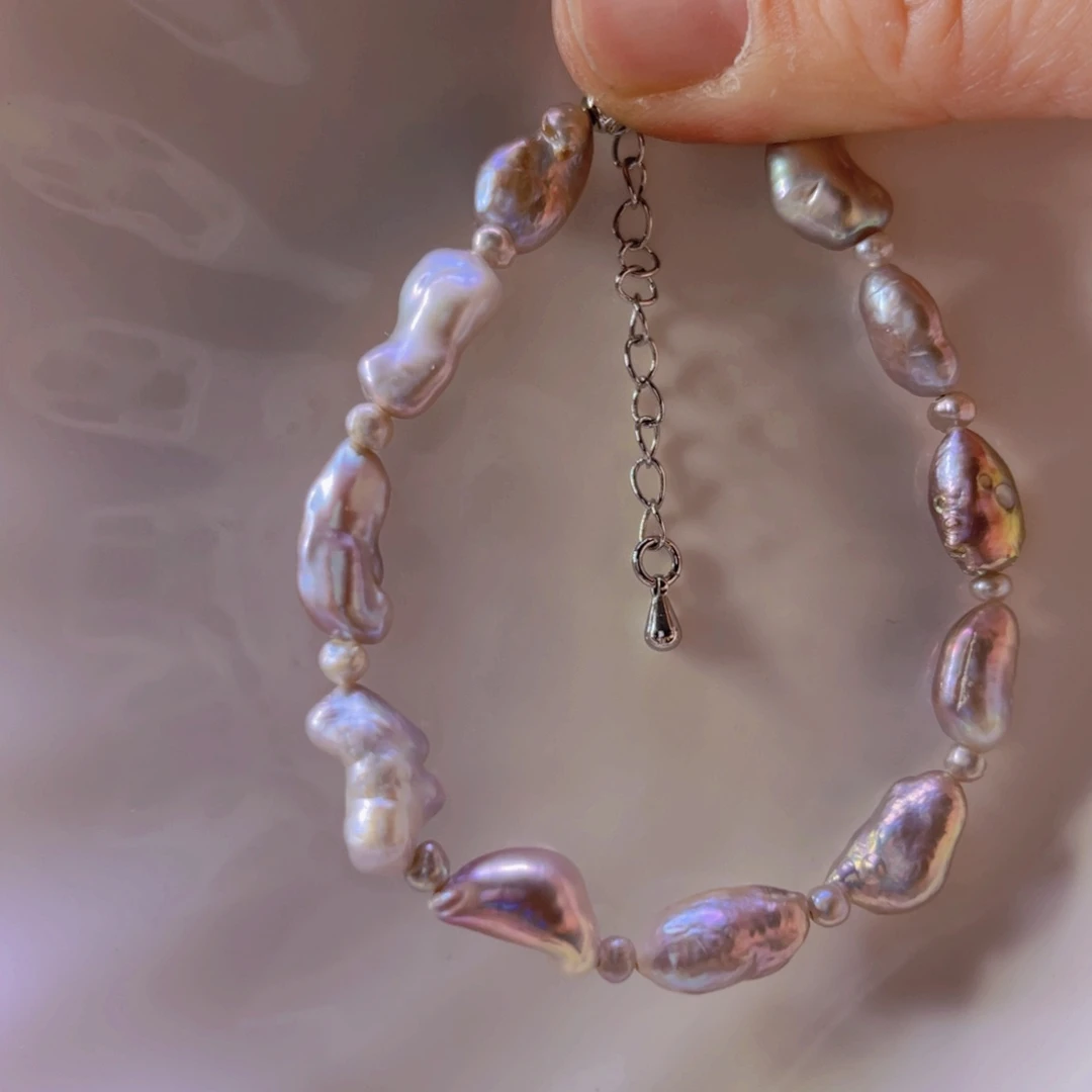 淡水珍珠手绳合金