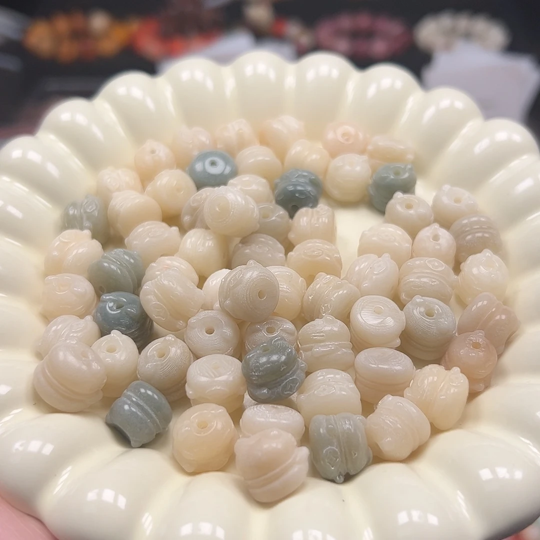 手串菩提根/象牙果50颗冰猫会有孔不通微瑕