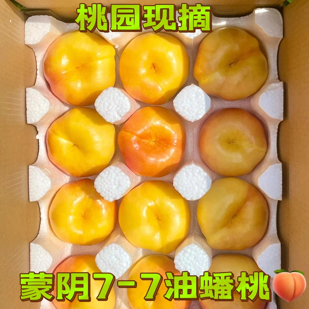 蒙阴蜜桃【中油7-7彩虹黄油蟠桃】原产地现摘现发新鲜包赔当季新鲜水果桃子桃子同城送山东省