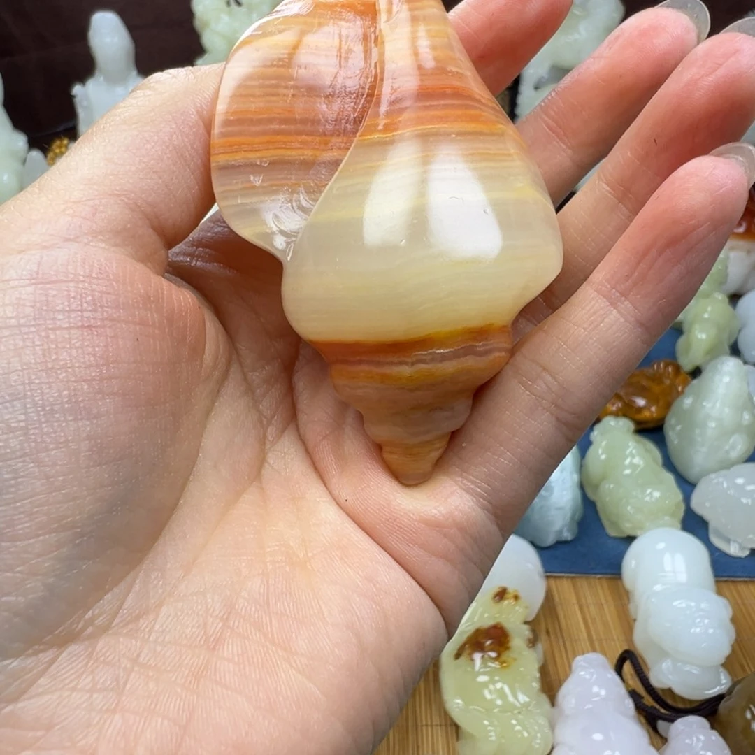 石材用****4手工雕刻三色海螺