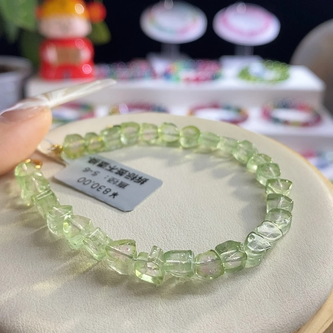 未镶嵌手链碧玺切片糖心瓜