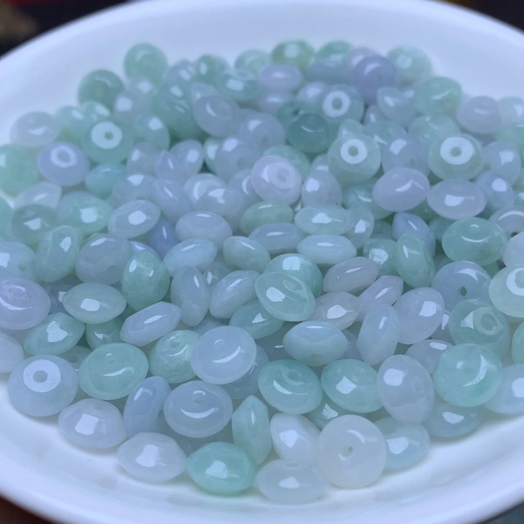 【闪购商品】翡翠手链未镶嵌卡3.6乘7.6冰鼓珠40个