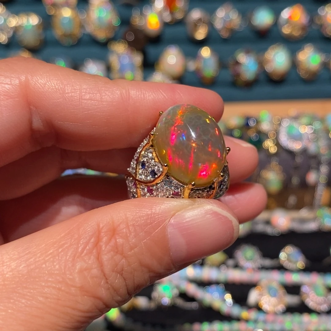 欧泊银S925镶嵌戒指