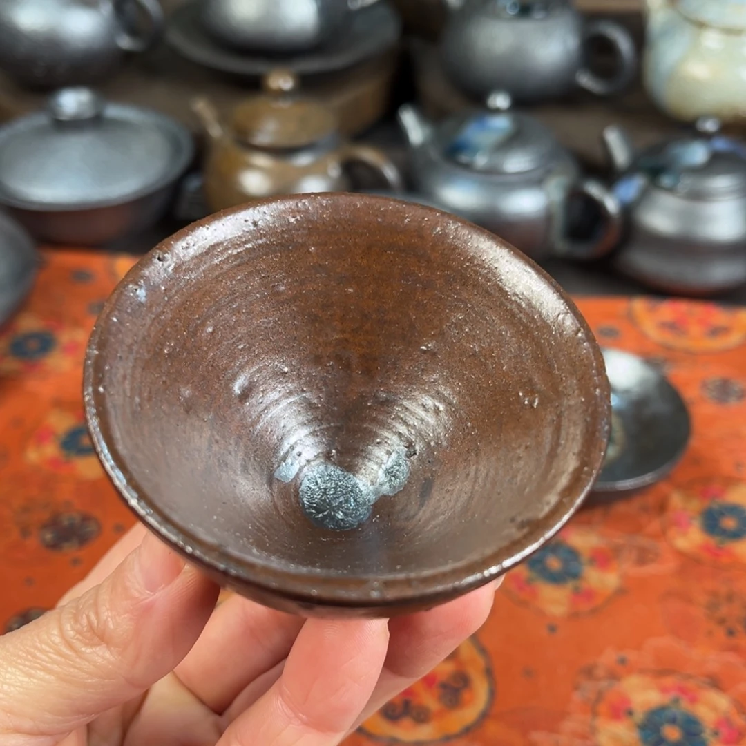 柴烧茶器主人杯杯柴烧