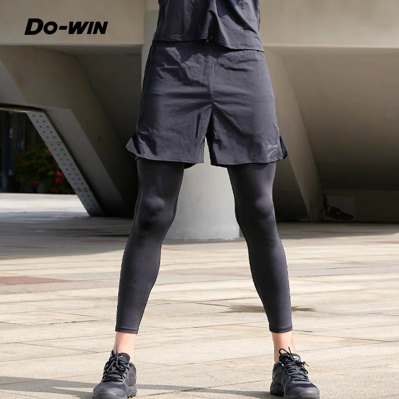 多威跑步裤男2024年春季新款马拉松专业假两件紧身运动裤3502002