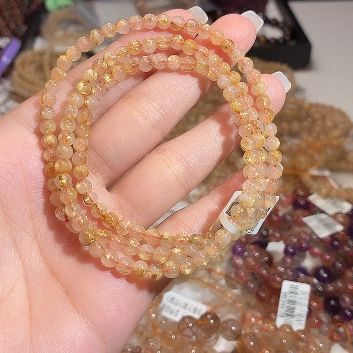 未镶嵌手链水晶金发晶卡4.8