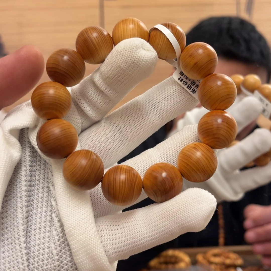 柏木（崖柏）手串/手链大*18红油顺纹板根料药香