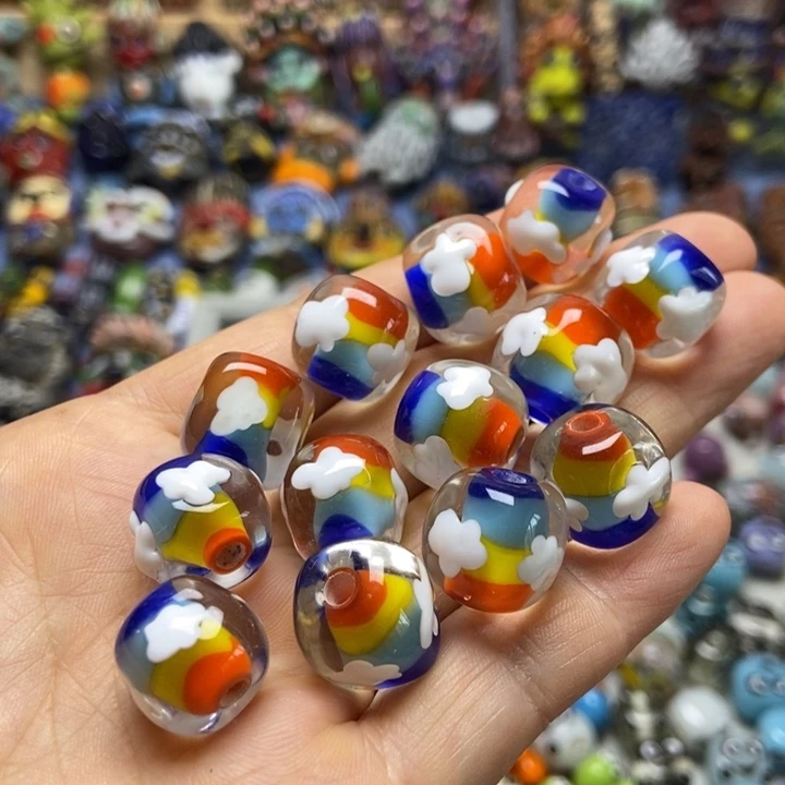 琉璃颈饰云朵珠一颗001