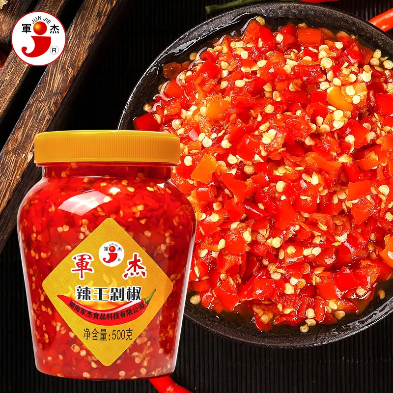 军杰湖南老坛剁辣椒精选下饭菜辣椒酱超辣鲜辣无油农家剁辣椒十八