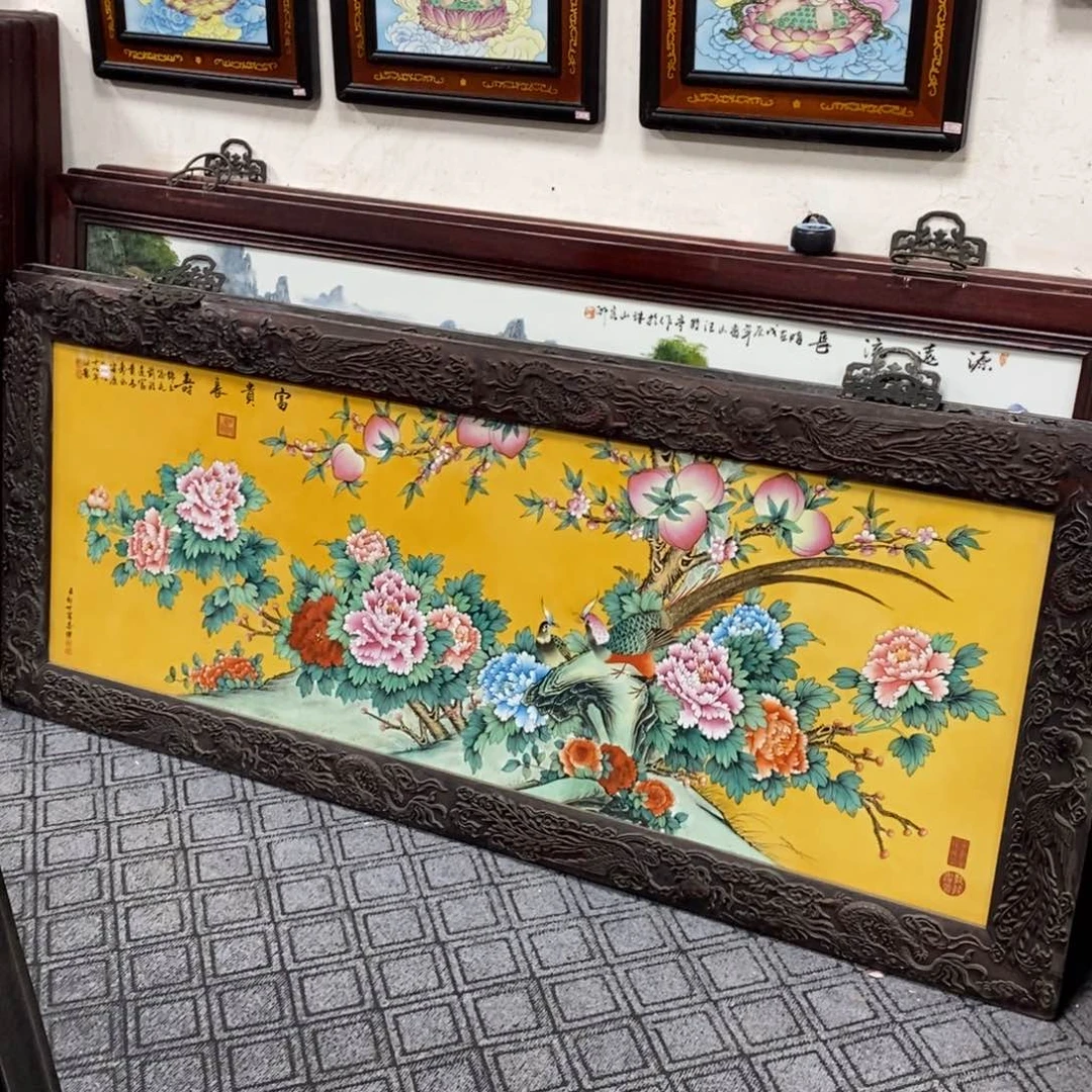 瓷片人****缘景德镇瓷板画柴窑烧制