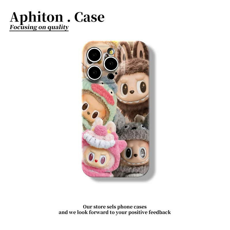 Lucky满屏可爱玩偶适用苹果16pro菲林手机壳华为vivoppo小米15套
