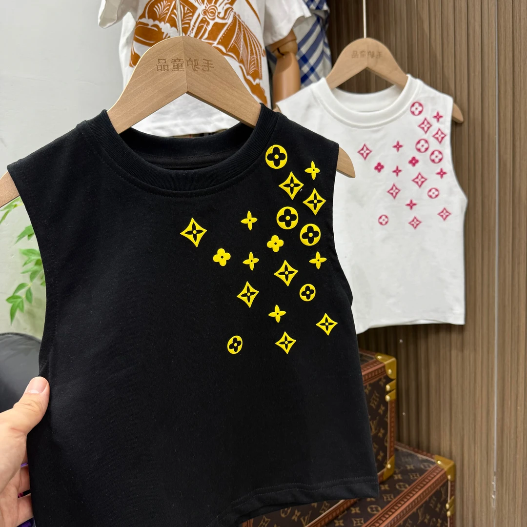男童发泡夏季新款多巴胺痞帅无袖T恤时尚百搭宽松坎袖背心