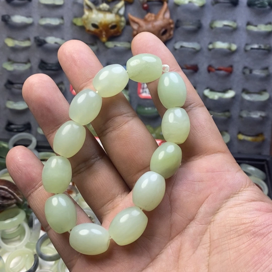 蛇纹石玉手链未镶嵌