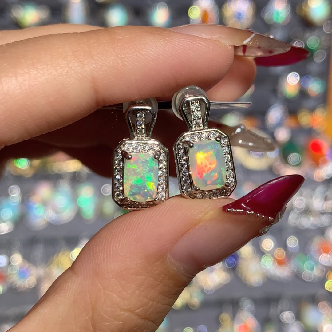 欧泊银S925镶嵌欧泊戒指y