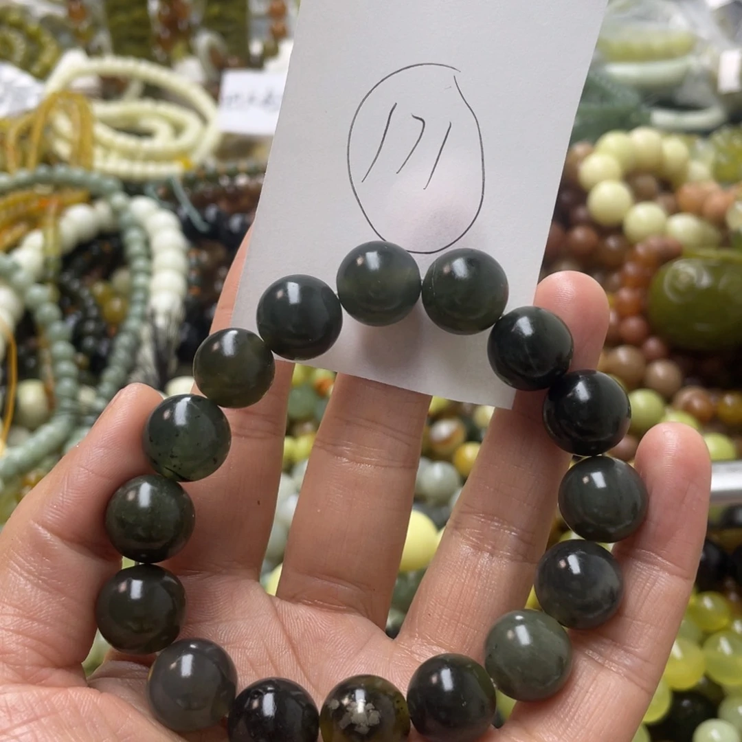 蛇纹石玉手链未镶嵌