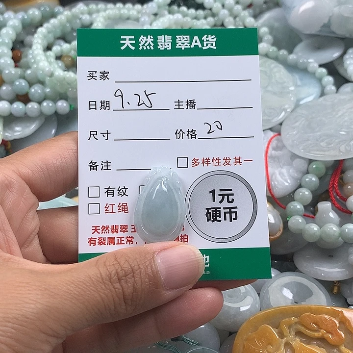 翡翠未镶嵌吊坠(不含链)