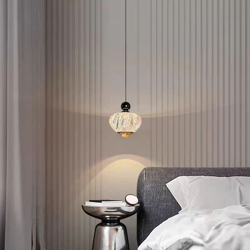 设计师款创意个性主卧室床头小吊灯高级感入户玄关吊灯 现代简约