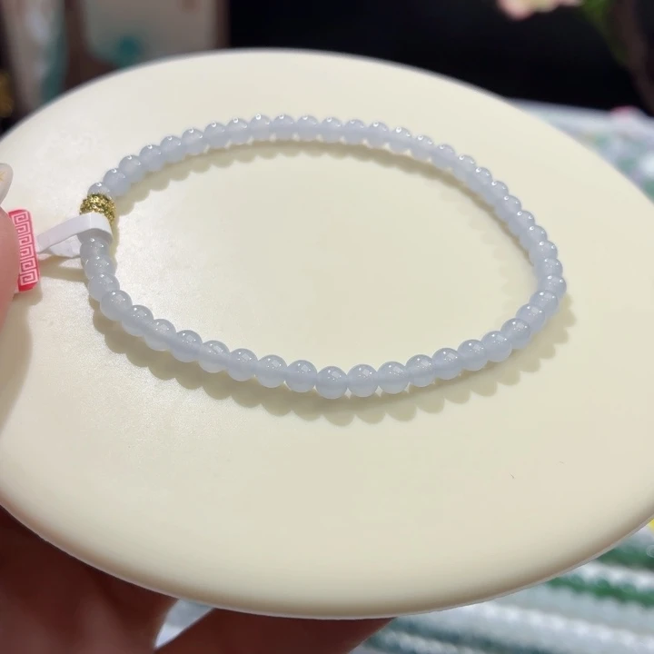 翡翠未镶嵌手链冰胶浅紫卡4