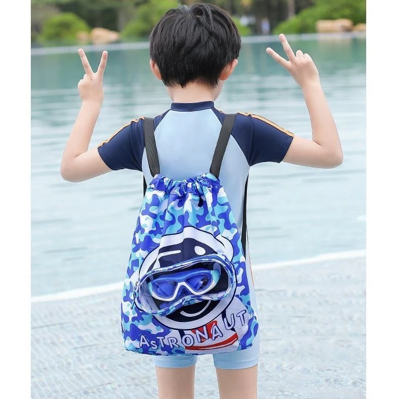夏季防水儿童游泳包干湿锋利防水双肩包游泳浴巾收纳包运动双肩包