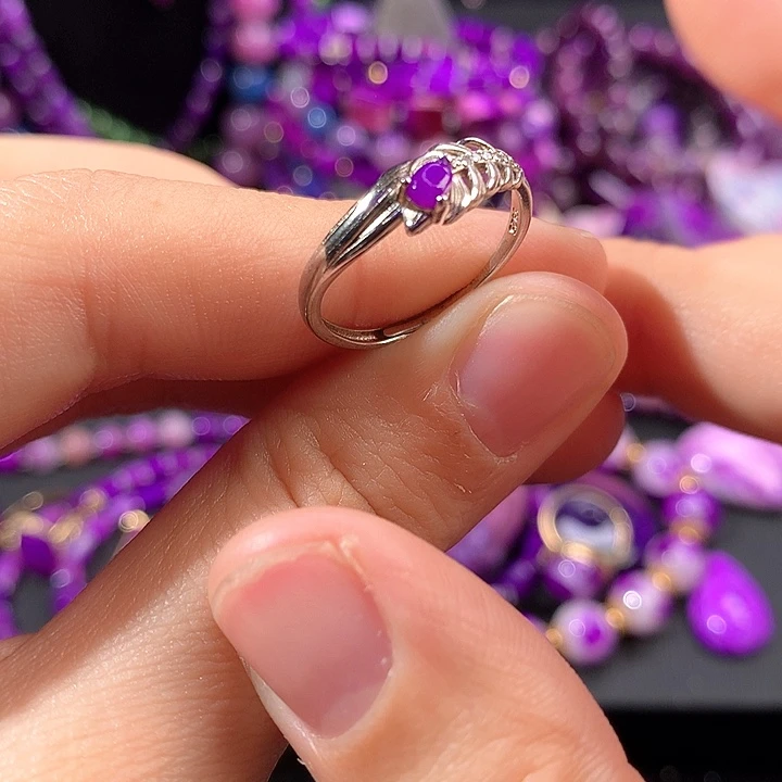 苏纪石（舒俱来）戒指银S925镶嵌