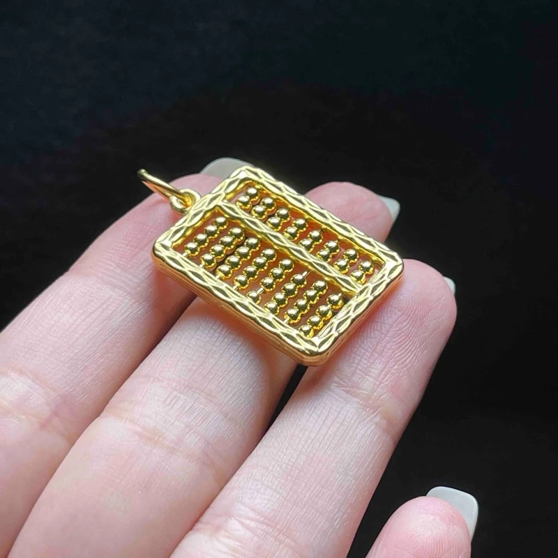 足银银制品 【小魏总返场福利】足银算盘吊坠25×19mm