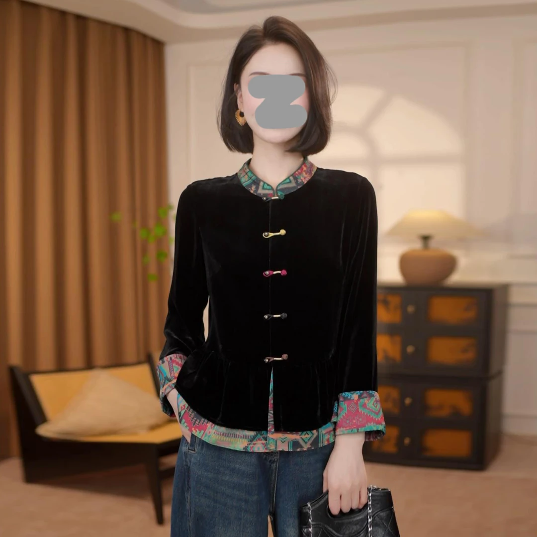 2025秋季新款国风设计感短外套女士显高显瘦通勤百搭时尚洋气上衣