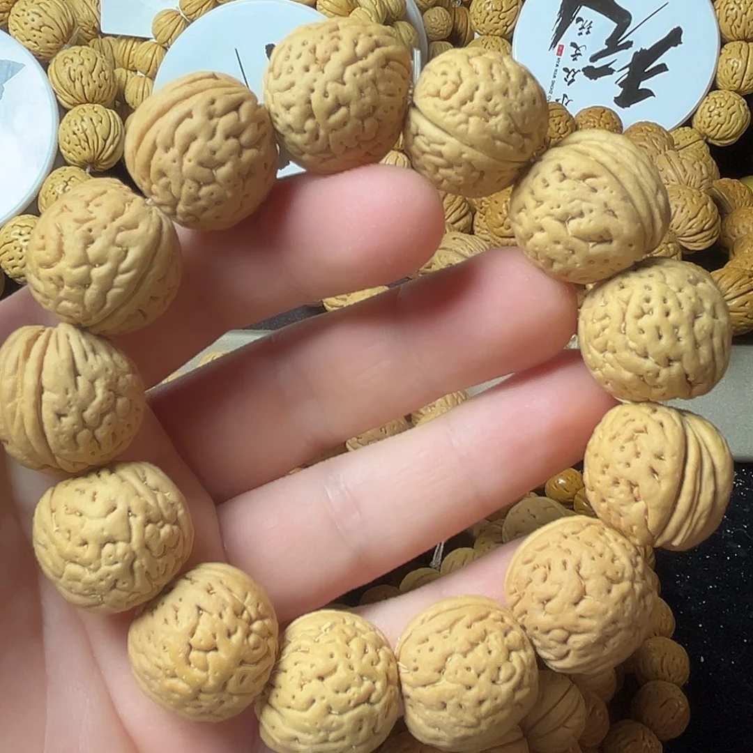 桃核手串21尺寸盘锦肌肉