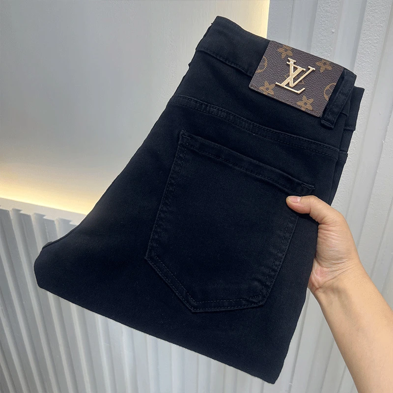 【黑牛弹力牛仔裤】高档黑牛秋款修身弹力男士直筒裤