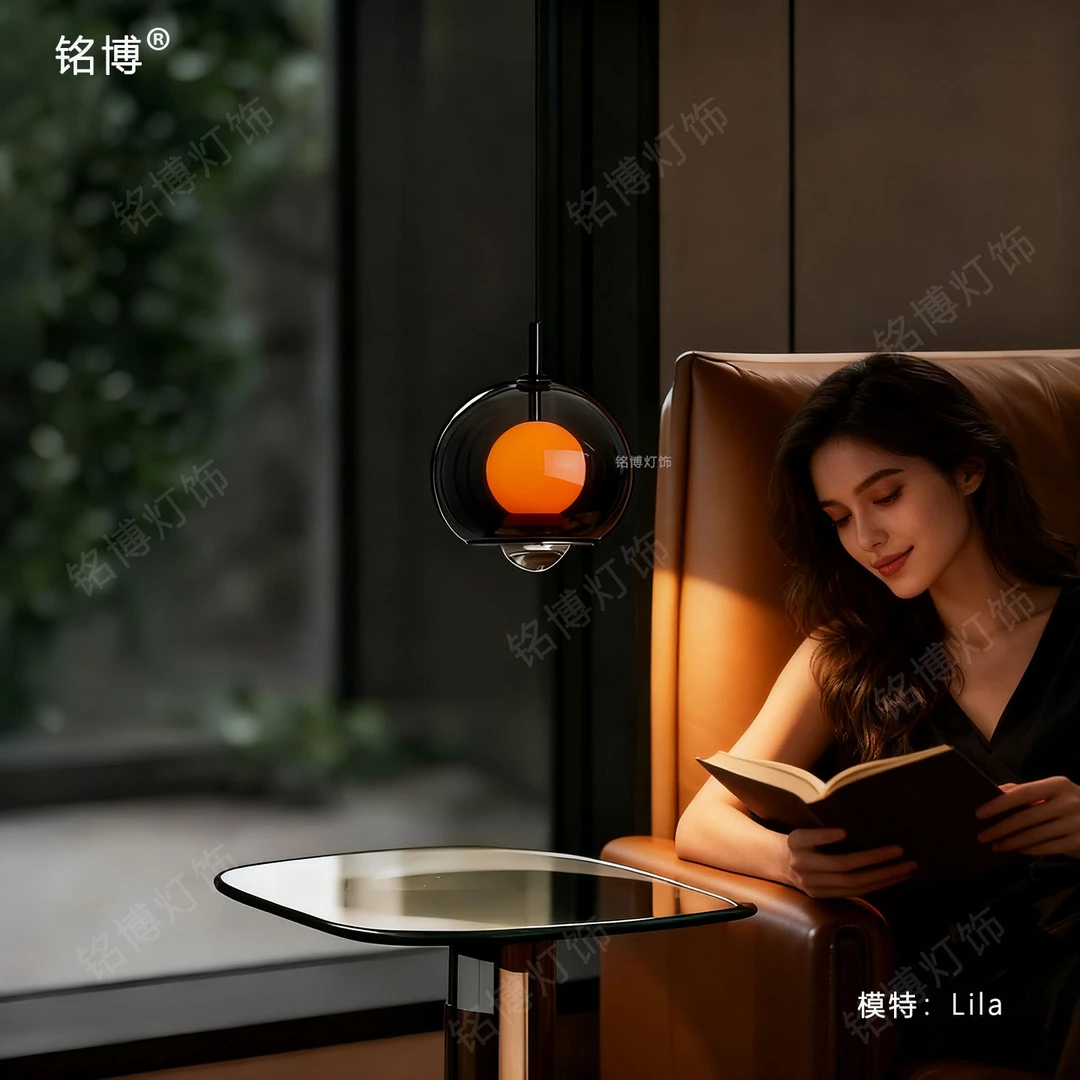 铭博设计师款创意升降卧室床头吊灯意式现代客厅吧台玄关灯壁灯