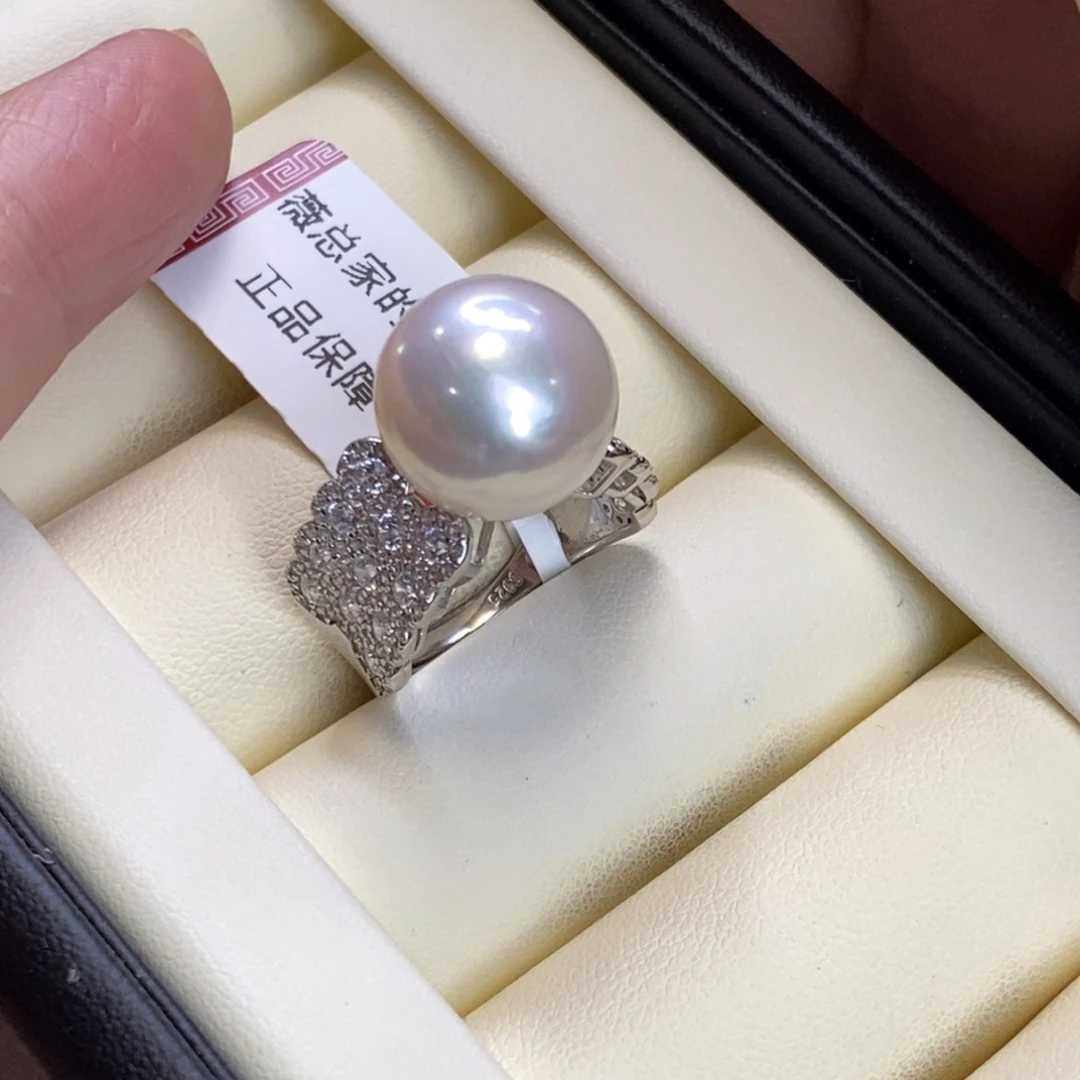 薇***安淡水珍珠戒指银S925镶嵌