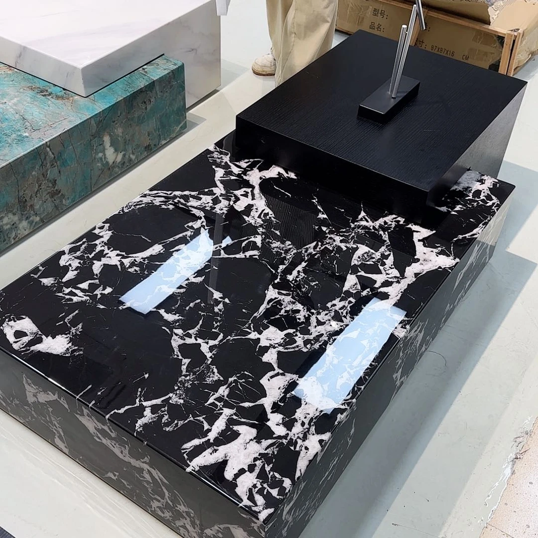 大理石落地7字茶几 运费自理