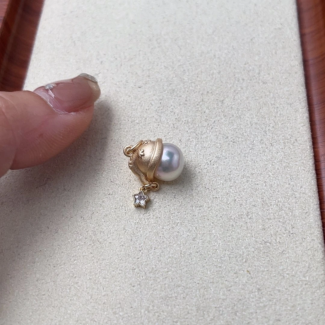 吊坠(不含链)银S925镶嵌海水珍珠