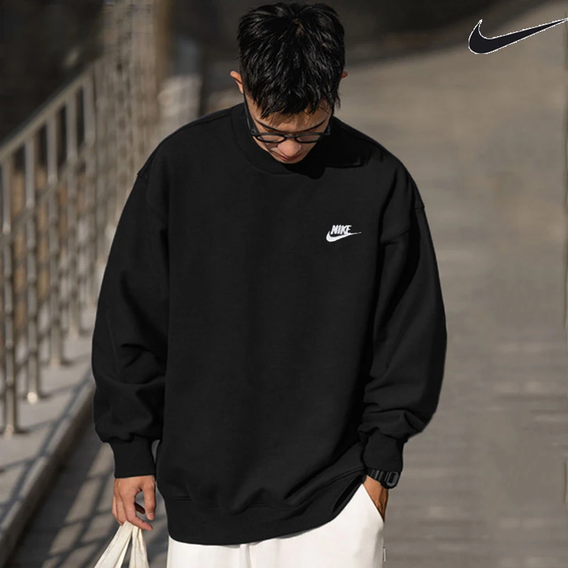 Nike耐克长袖T恤男2025秋新款透气运动服纯棉休闲长袖上衣AR5194