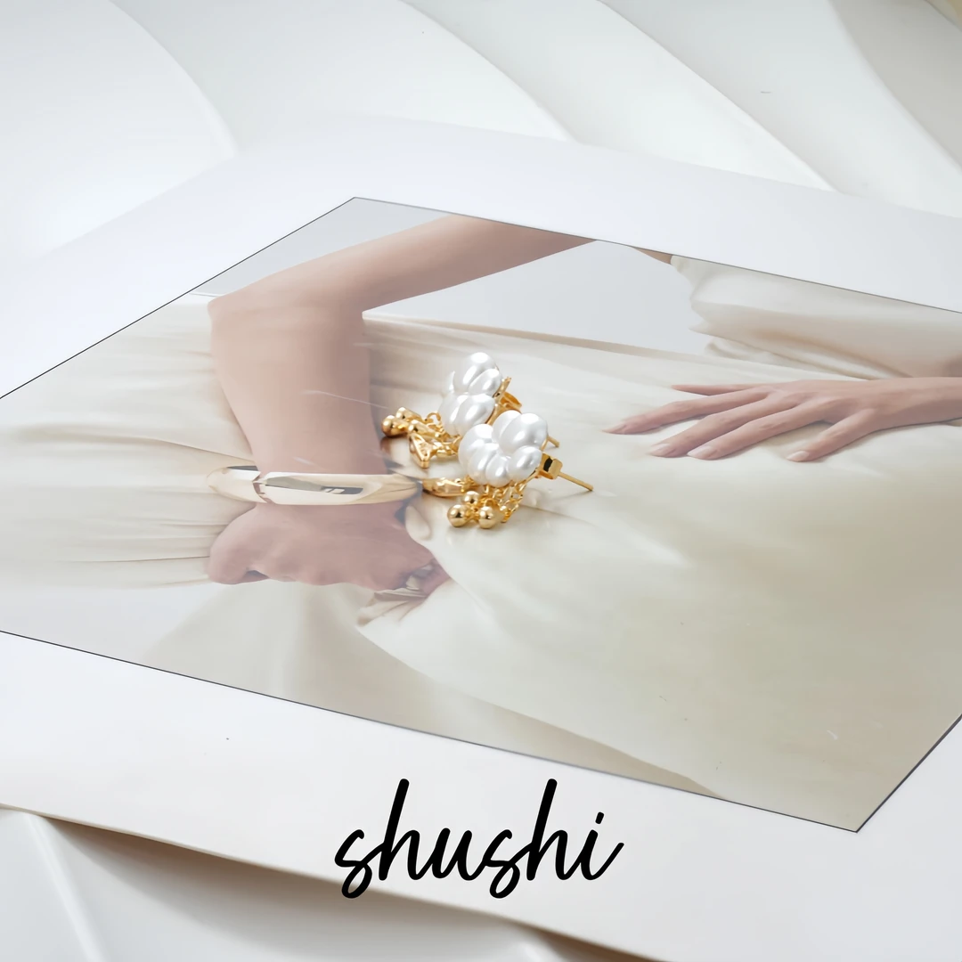 铜合金贝壳耳饰 耳环9181