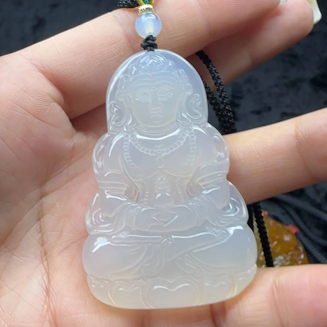 玛瑙/玉髓合金吊坠(赠链)