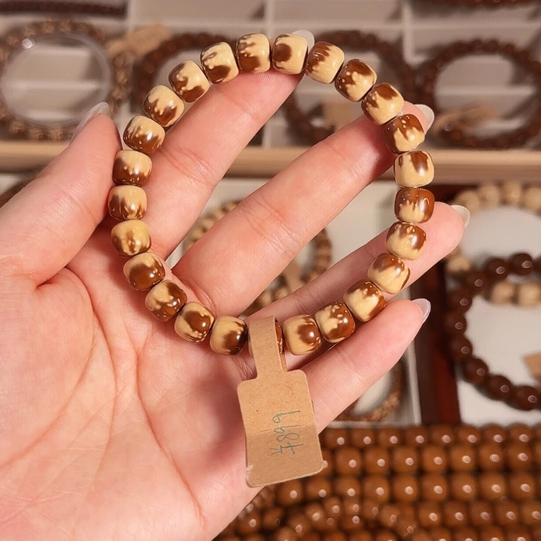 手串紫金鼠9.4*8.5香草摩卡实心花皮紫金鼠眯眯眼