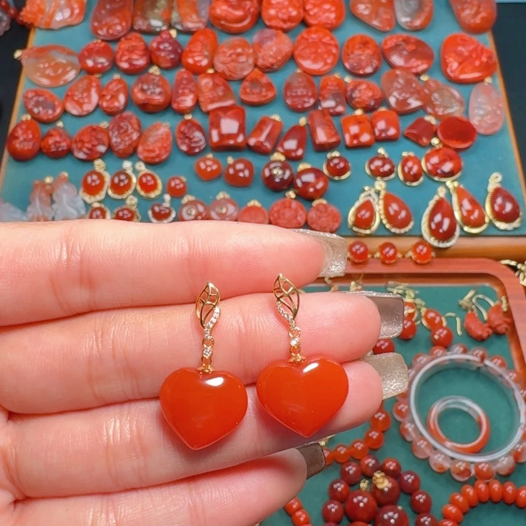 南红玛瑙南红 18K金镶嵌