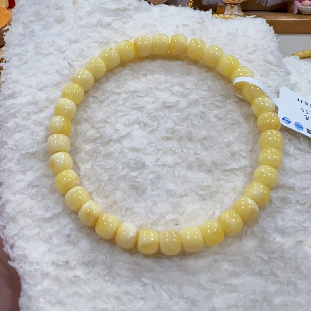 未镶嵌蜜蜡手链6.5m满蜡妖花手串