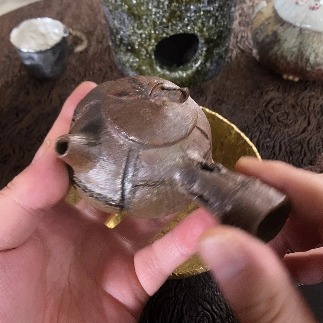 手工制作柴烧茶具