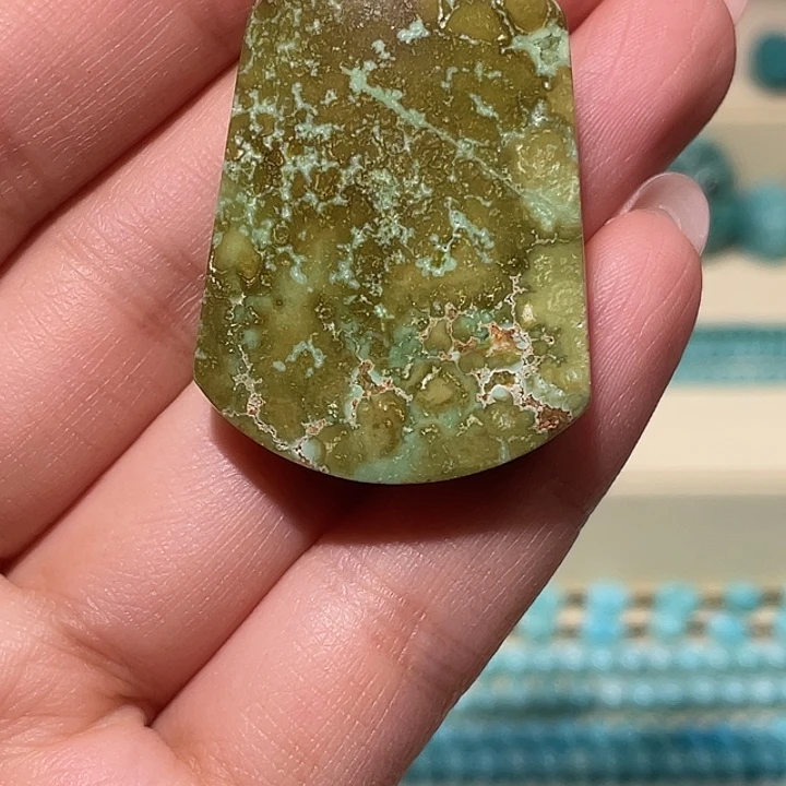 绿松石未镶嵌无事牌