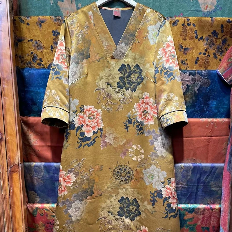 【直播间上衣】SY1900-2015新中式时尚孤品高端香云纱桑蚕丝上衣