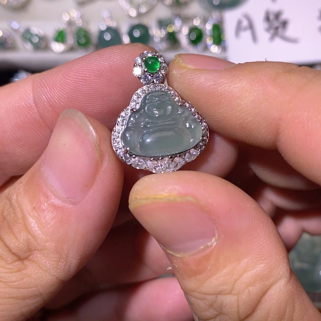 翡翠未镶嵌颈饰天然